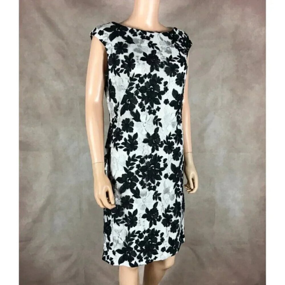 Ralph Lauren Bria Embroidered Cap Sleeve Cocktail Dress NWT 10 - Picture 9 of 11